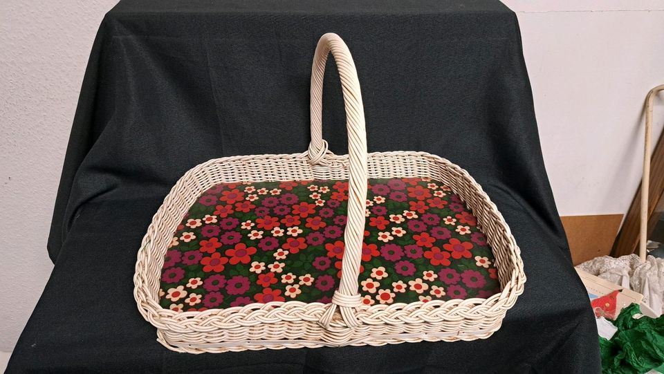 Serviertablett, weiß, Blume