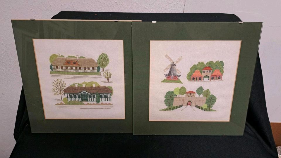 Wandstickbilder, Mühle, Fachwerkhaus, danish Design