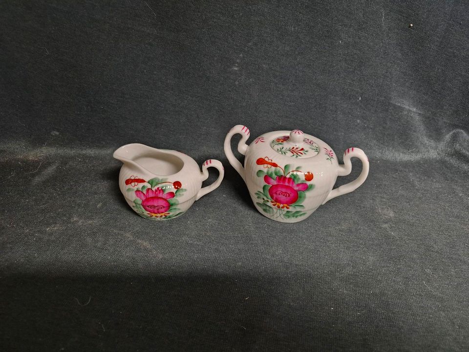 August Warneke, Zuckerdose, Milchkännchen, Ostfriesenrose