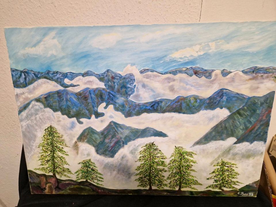 Bild Gemalt, A. Itzen 95 , Berge, Bilder