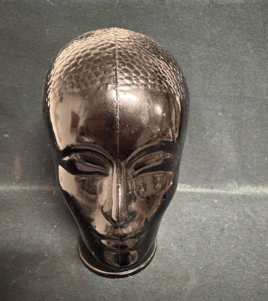 Glaskopf Kopfhörerhalter schwarz Glas Kopf