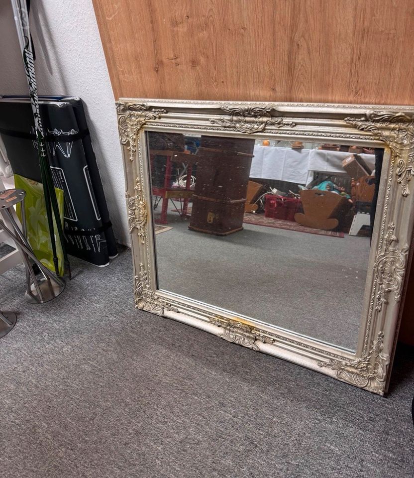 Spiegel 74x64 Retro Silber Gold