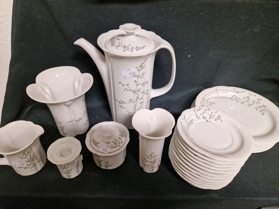 Arzberg , Corso Savannah , Vase, Kaffeekanne, Kuchenteller