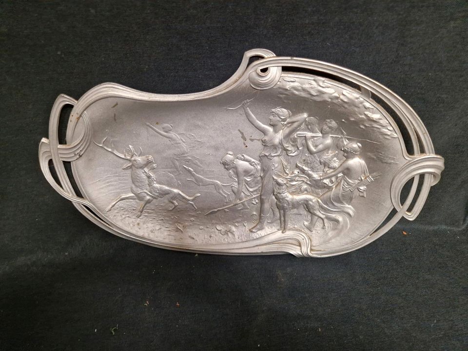 Wmf Jugendstil, Schale, Tablett der Diana