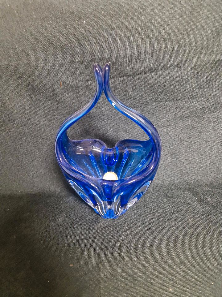 Bohemia, Vase Blau, Schale