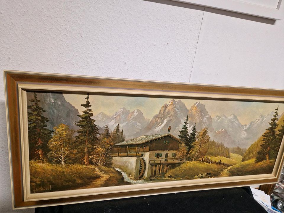 Bild Wassermühle Gotthardt Druck 109x44 cm