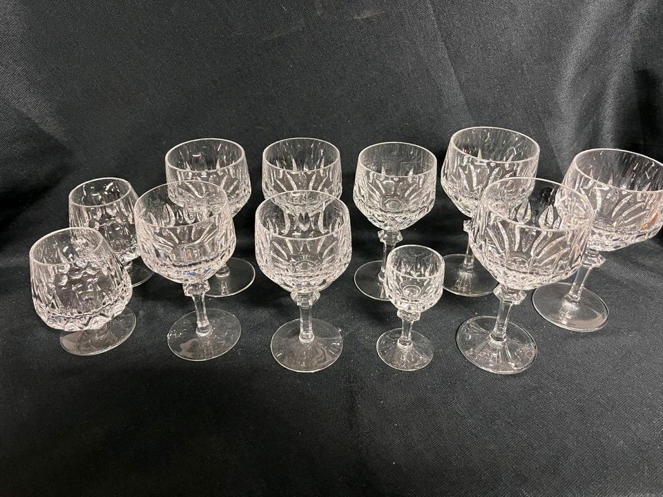 Bleikristall Gläser 2x Conjak 5x Weißwein Gläser 14 cm