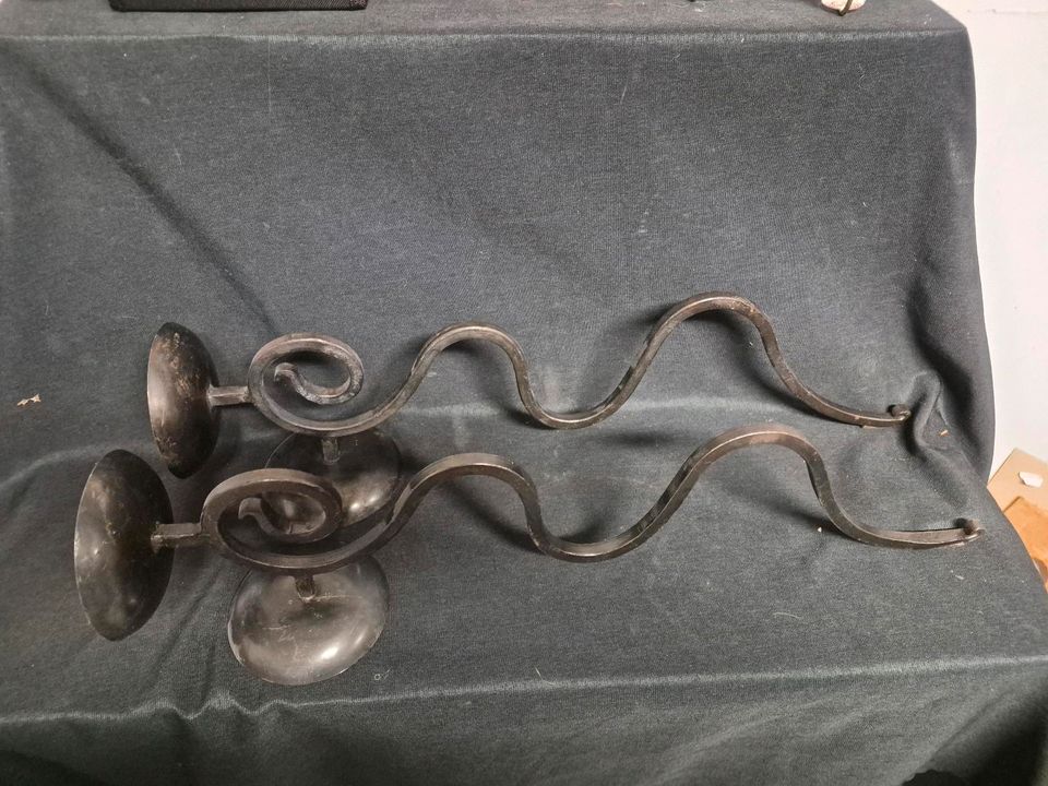 Wandkerzenhalter , Schwarz