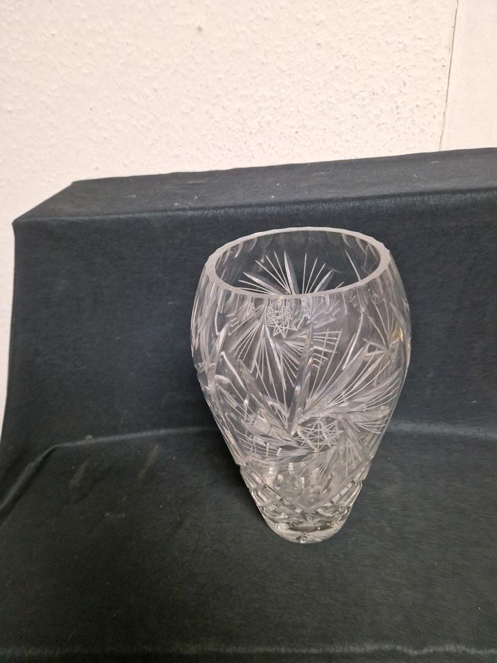 Vase, Schleuderstern, Bleikristall