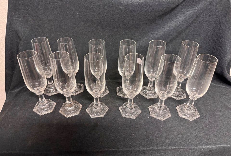 12x Sekt Gläser Sektgläser Rosenthal Classic Rose