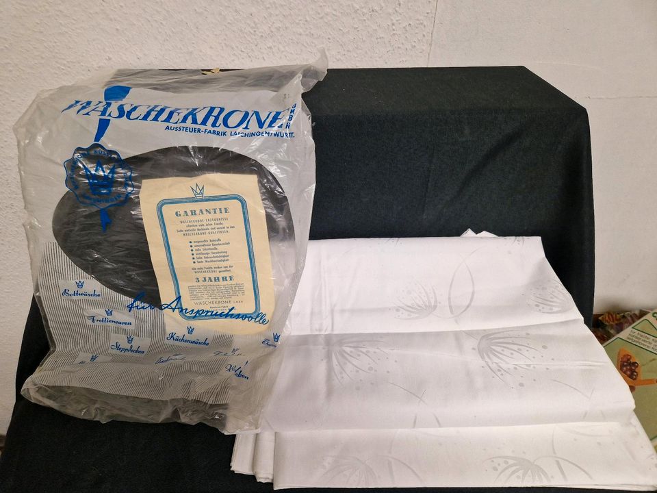 Bettwäsche, Wäschekrone, weiß 1,60 x 2,00