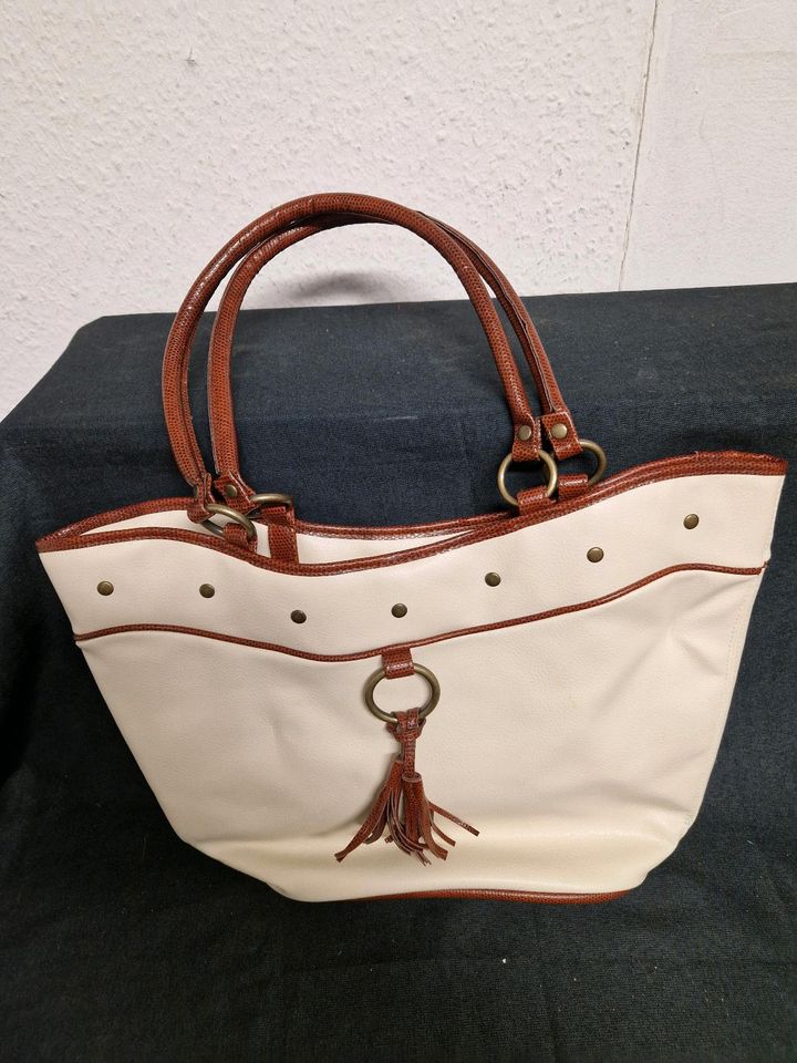 Lancaster Handtasche, beige Braun
