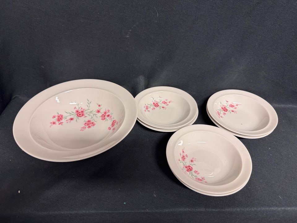 Schüssel mit 6 Schalen Arzberg Schuhmann Blüte