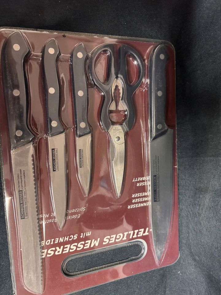Messerset Koch Gemüse Küchen Schinken Schere
