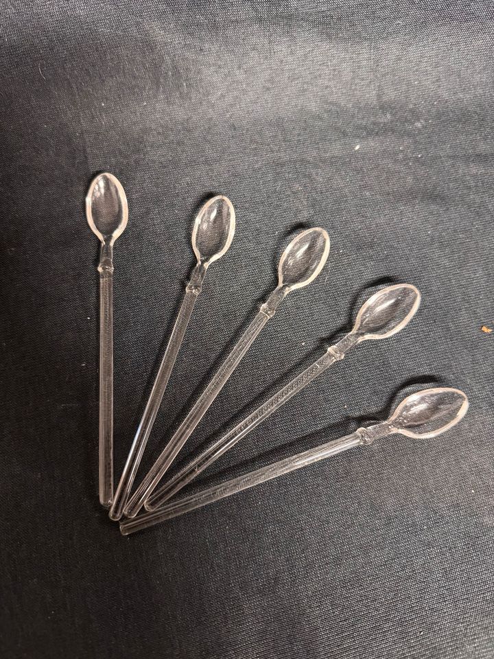5x Glas Löffel