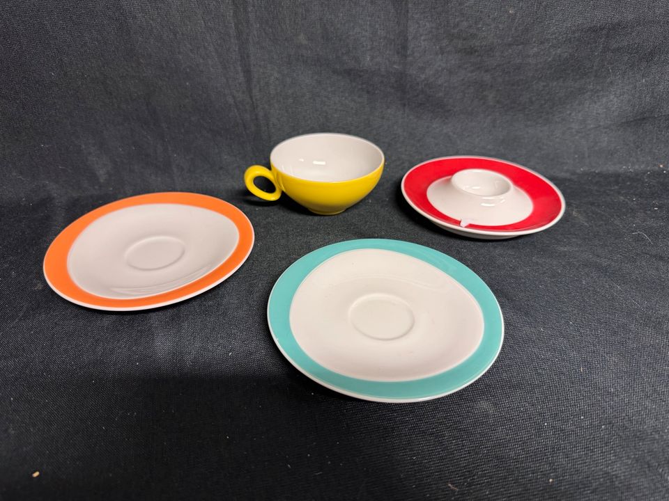 Teetassen mit Unterteller Eierbecher Seltmann Weiden Trio