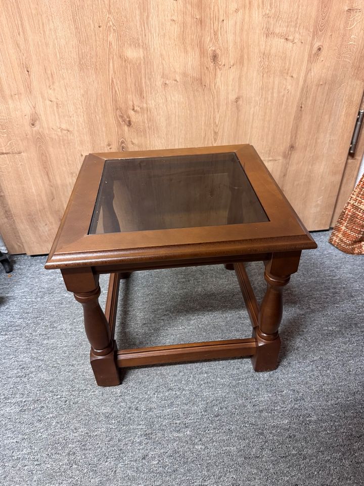 Blumentisch Blumenhocker Beistelltisch Glas 36x36x33