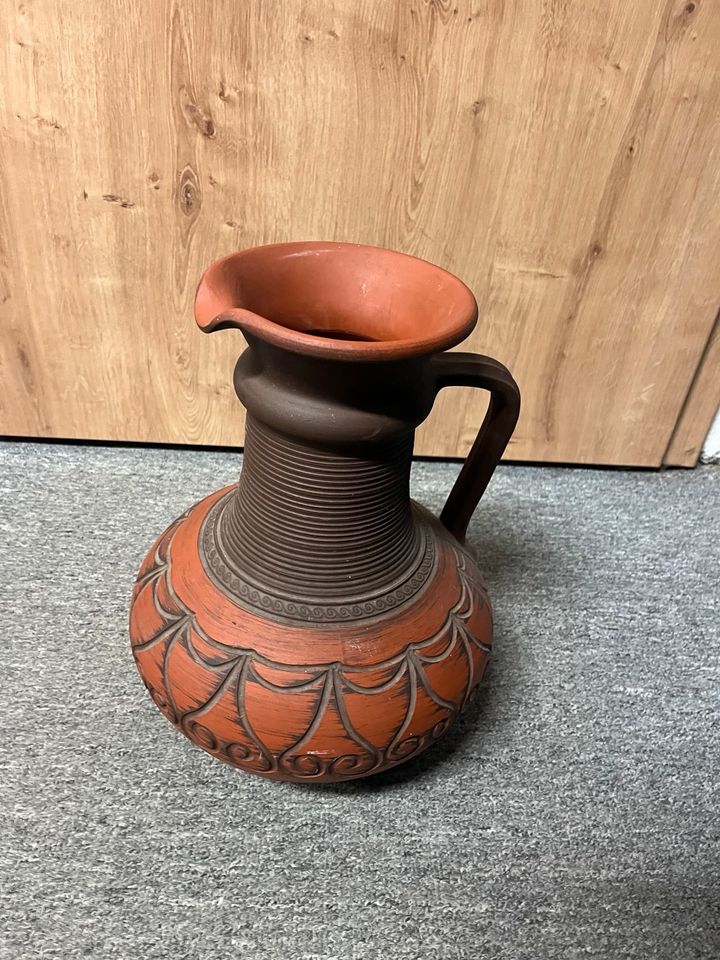 Große Ton Vase 35 cm hoch
