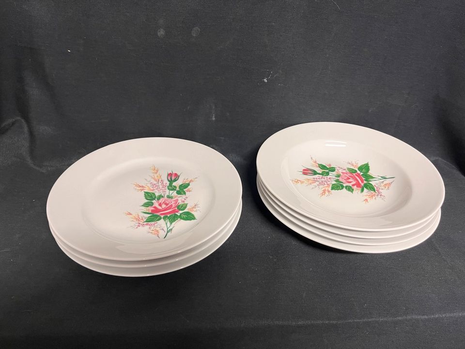 4x Suppenteller 2x Essteller Kahla Rose