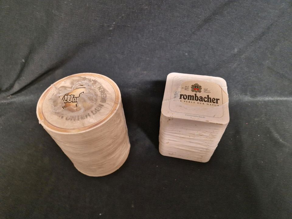 Krombacher , Warsteiner, Bierdeckel