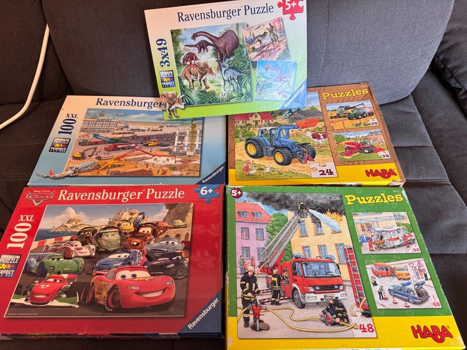 5x Kinder Puzzle 24 - 100 Teile