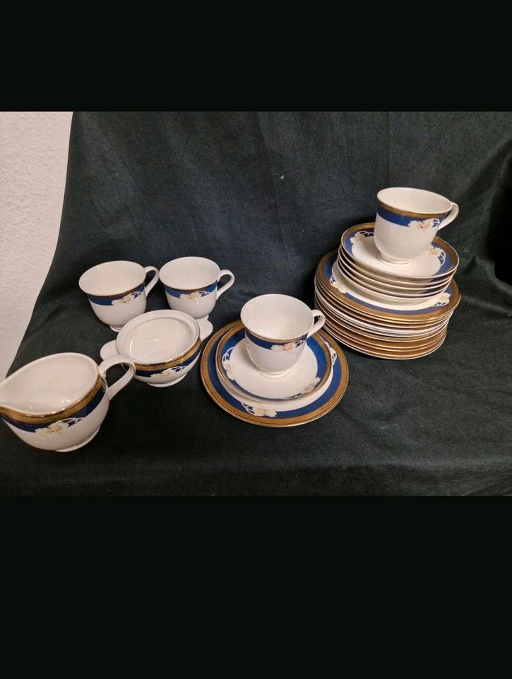 Royal Orichid, Goldrand blau , Kaffeetassen