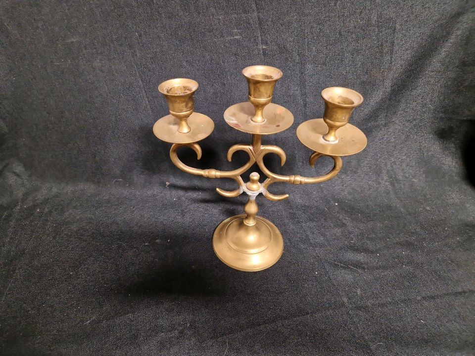 Messingkerzenständer, 3 Kerzen