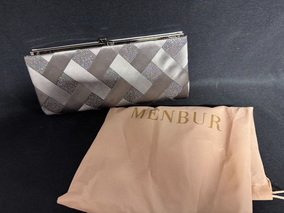 Klatsch Handtasche Silber Menbur