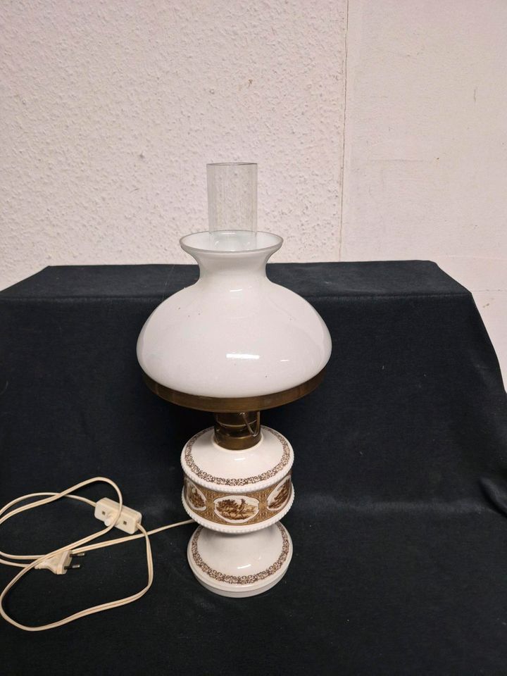 Wallendorf, Glaslampe, Beistelllampe, Jagd , Tiere