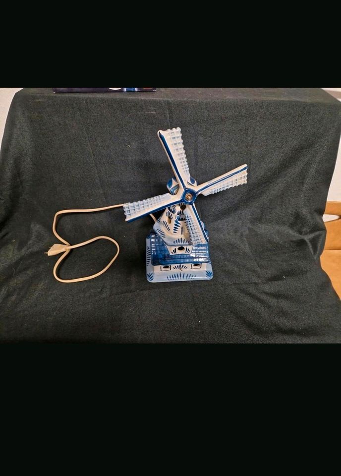 Windmühle von delfs blau , Lampe mit Spieluhr