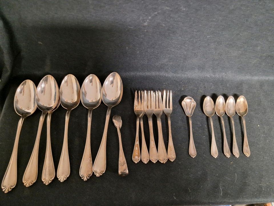 Martin 90 Silber, Esslöffel, Kuchengabeln, Kaffeelöffel