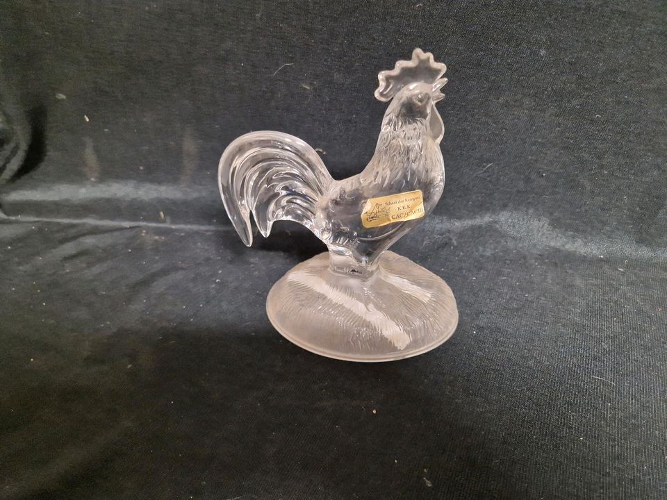 Glas Huhn, Hahn , Glasfigur