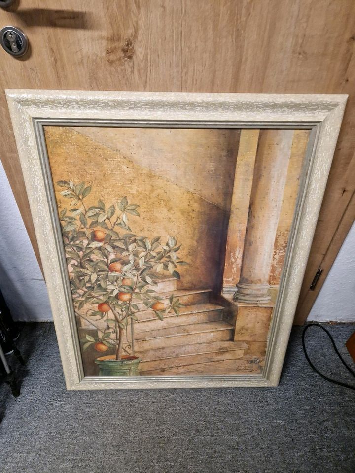 "F. de Villeneuve, Bild Orangenbaum , Kunstdruck