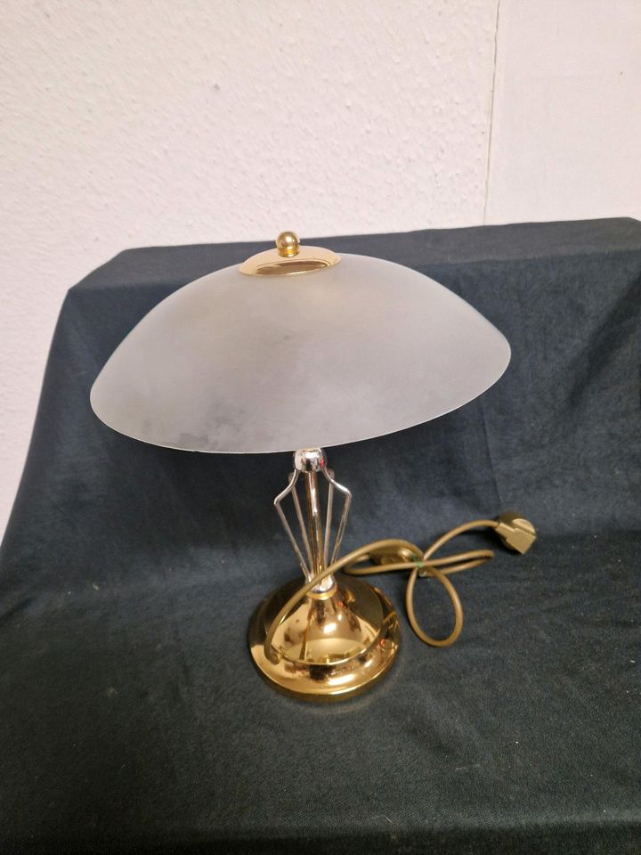 Honsel, Lampe Messing, Beistelllampe , Nachtischlampe