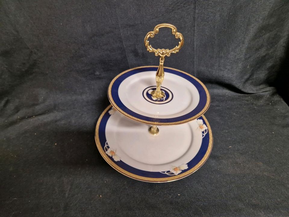 Etagere, Royal Goldrand , blau