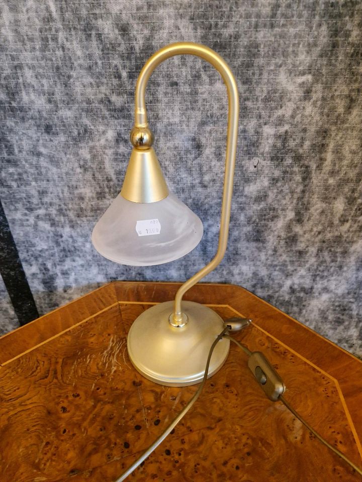 Lampe, Glaslampe, Nachttischlampe, Beistelllampe, Tischlampe